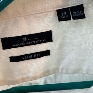 Marc Anthony Cream Slim Fit Shirt